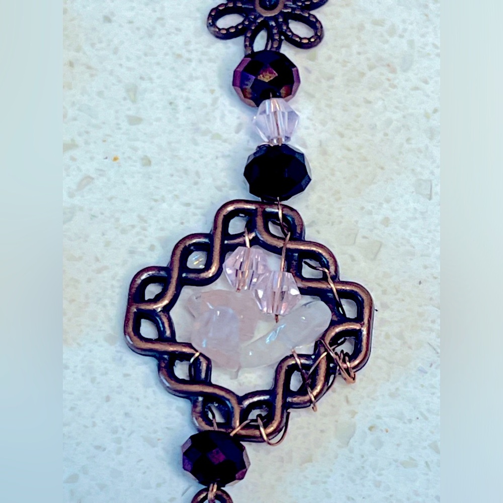 Vintage handmade beaded earrings - Picture 7 of 9